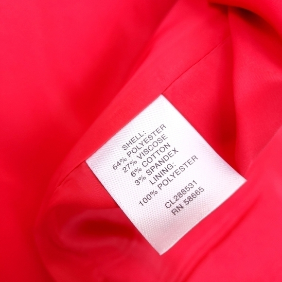 Classique Entiers Pink Red Long Jacket Coat Sz L - Picture 2 of 14
